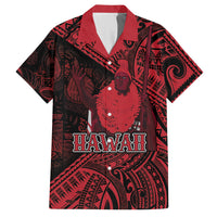Hawaii King Kamehameha Hawaiian Shirt With Hawaiian Ipu Motifs Red Version LT05 Red - Polynesian Pride