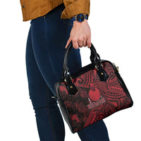 Hawaii King Kamehameha Shoulder Handbag With Hawaiian Ipu Motifs Red Version LT05 - Polynesian Pride