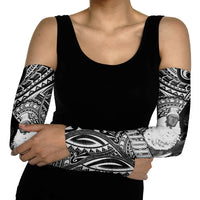 Hawaii King Kamehameha Arm Sleeves With Hawaiian Ipu Motifs Black Version LT05 - Polynesian Pride