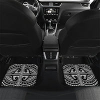Hawaii King Kamehameha Car Mats With Hawaiian Ipu Motifs Black Version LT05 Set 2pcs - Back Black - Polynesian Pride