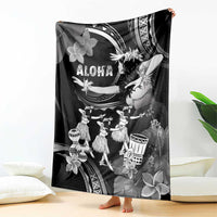 Hawaii Beautiful Hula Dancers Blanket With Ipu Keke And Pahu Drum