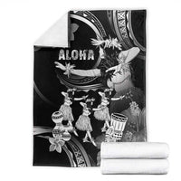Hawaii Beautiful Hula Dancers Blanket With Ipu Keke And Pahu Drum