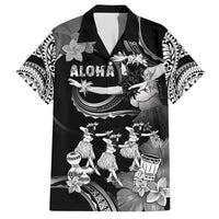 Hawaii Beautiful Hula Dancers Hawaiian Shirt With Ipu Keke And Pahu Drum LT05 Black - Polynesian Pride