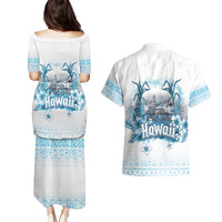 Hawaii Sugar Plantation Couples Matching Puletasi and Hawaiian Shirt With Hawaiian Tapa Pattern LT05 - Polynesian Pride