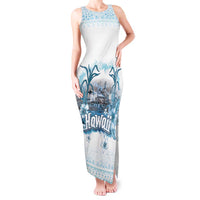 Hawaii Sugar Plantation Tank Maxi Dress With Hawaiian Tapa Pattern
