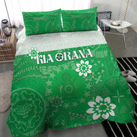 Cook Islands Maori Language Week Bedding Set Pacific Tapa Pattern