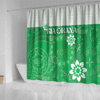 Cook Islands Maori Language Week Shower Curtain Pacific Tapa Pattern