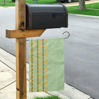 Hawaii Shell Tiare Anthurium Heliconia Lei Garden Flag With Tapa Pattern Baby Green