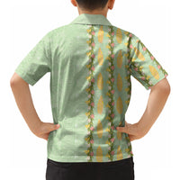 Hawaii Shell Tiare Anthurium Heliconia Lei Hawaiian Shirt With Tapa Pattern Baby Green LT05 - Polynesian Pride
