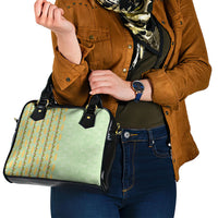 Hawaii Shell Tiare Anthurium Heliconia Lei Shoulder Handbag With Tapa Pattern Baby Green