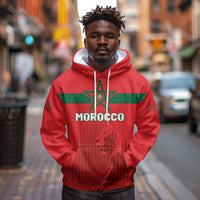 Custom Morocco Football 2026 Hoodie Atlas Lions Breathtaking Victory Red Version