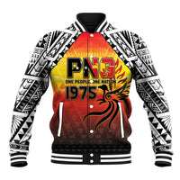 Papua New Guinea Independence Day Baseball Jacket One People One Nation One PNG LT05 Unisex Yellow - Polynesian Pride
