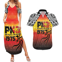 Papua New Guinea 49th Independence Day Couples Matching Summer Maxi Dress and Hawaiian Shirt One People One Nation One PNG