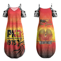 Papua New Guinea Independence Day Couples Matching Summer Maxi Dress and Hawaiian Shirt One People One Nation One PNG LT05 - Polynesian Pride