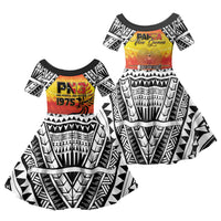 Papua New Guinea Independence Day Family Matching Mermaid Dress and Hawaiian Shirt One People One Nation One PNG LT05 Daughter's Dress Yellow - Polynesian Pride