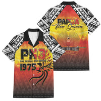 Papua New Guinea Independence Day Family Matching Short Sleeve Bodycon Dress and Hawaiian Shirt One People One Nation One PNG LT05 Dad's Shirt - Short Sleeve Yellow - Polynesian Pride