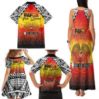 Papua New Guinea 49th Independence Day Family Matching Tank Maxi Dress and Hawaiian Shirt One People One Nation One PNG
