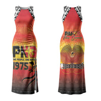 Papua New Guinea Independence Day Family Matching Tank Maxi Dress and Hawaiian Shirt One People One Nation One PNG LT05 Mom's Dress Yellow - Polynesian Pride