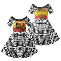 Papua New Guinea Independence Day Family Matching Tank Maxi Dress and Hawaiian Shirt One People One Nation One PNG LT05 Daughter's Dress Yellow - Polynesian Pride