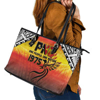 Papua New Guinea 49th Independence Day Leather Tote Bag One People One Nation One PNG