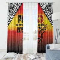 Papua New Guinea Independence Day Window Curtain One People One Nation One PNG LT05 - Polynesian Pride
