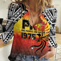 Papua New Guinea 49th Independence Day Women Casual Shirt One People One Nation One PNG