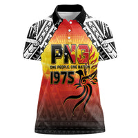 Papua New Guinea Independence Day Women Polo Shirt One People One Nation One PNG LT05 Female Yellow - Polynesian Pride