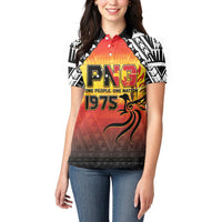 Papua New Guinea Independence Day Women Polo Shirt One People One Nation One PNG LT05 - Polynesian Pride