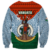 Vanuatu Penama Province Sweatshirt Vanuatuan Coat Of Arms Polynesian Pattern LT05 - Polynesian Pride