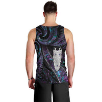 New Zealand Aotearoa Men Tank Top Maori Tane Te Waiora Paua Shell Glitter Purple