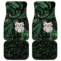 New Zealand Aotearoa Car Mats Maori Wheku Paua Shell Glitter Green