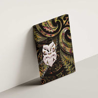 New Zealand Aotearoa Canvas Wall Art Maori Wheku Paua Shell Glitter Gold