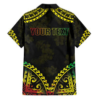 Aloha Tropical Palm Trees Family Matching Off The Shoulder Long Sleeve Dress and Hawaiian Shirt Reggae Polynesian Pattern LT05 - Polynesian Pride