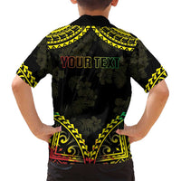 Aloha Tropical Palm Trees Family Matching Tank Maxi Dress and Hawaiian Shirt Reggae Polynesian Pattern LT05 - Polynesian Pride