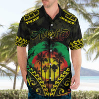 Aloha Tropical Palm Trees Hawaiian Shirt Reggae Polynesian Pattern