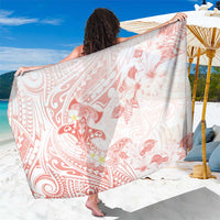 Polynesia Hammerhead Shark Sarong Tropical Flowers Tribal Pattern Peach LT05 One Size 44 x 66 inches Peach - Polynesian Pride