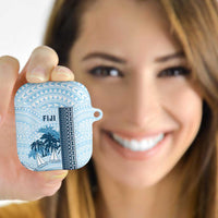 Fiji Regatta AirPods Case Palm Tree Tapa Pattern LT05 Blue - Polynesian Pride