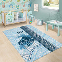 Fiji Regatta Area Rug Palm Tree Tapa Pattern - Polynesian Pride