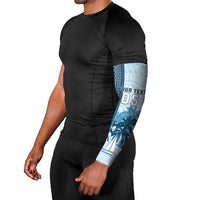 Fiji Regatta Arm Sleeves Palm Tree Tapa Pattern - Polynesian Pride