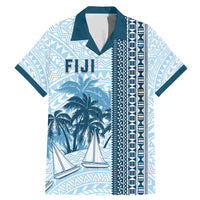 Custom Fiji Regatta Family Matching Mermaid Dress and Hawaiian Shirt Palm Tree Tapa Pattern - Polynesian Pride