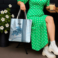 Fiji Regatta Tote Bag Palm Tree Tapa Pattern - Polynesian Pride