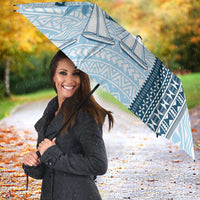 Fiji Regatta Umbrella Palm Tree Tapa Pattern - Polynesian Pride