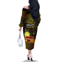 happy-diwali-festival-off-the-shoulder-long-sleeve-dress-diya-lamp-hibiscus-polynesian-pattern