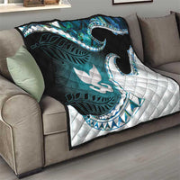 Aotearoa New Zealand Quilt Maori Wera Paua Shell Teal Glitter