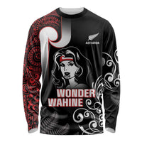 New Zealand Aotearoa Mana Wahine Long Sleeve Shirt LT05 Unisex Black - Polynesian Pride