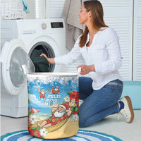 Guam Christmas Laundry Basket Felis Pasgua Chilling Santa - Polynesian Pride