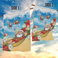 Guam Christmas Garden Flag Felis Pasgua Chilling Santa - Polynesian Pride