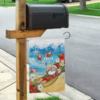 Guam Christmas Garden Flag Felis Pasgua Chilling Santa - Polynesian Pride