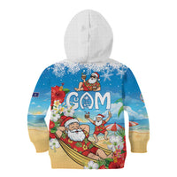 Guam Christmas Kid Hoodie Felis Pasgua Chilling Santa - Polynesian Pride
