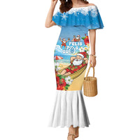 Guam Christmas Mermaid Dress Felis Pasgua Chilling Santa - Polynesian Pride